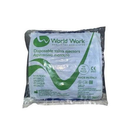 World Work Drak Blue Suction Tips 100pcs