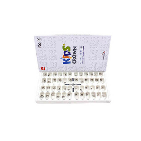 Kids Stainless Steel Crowns Kit 96pcs