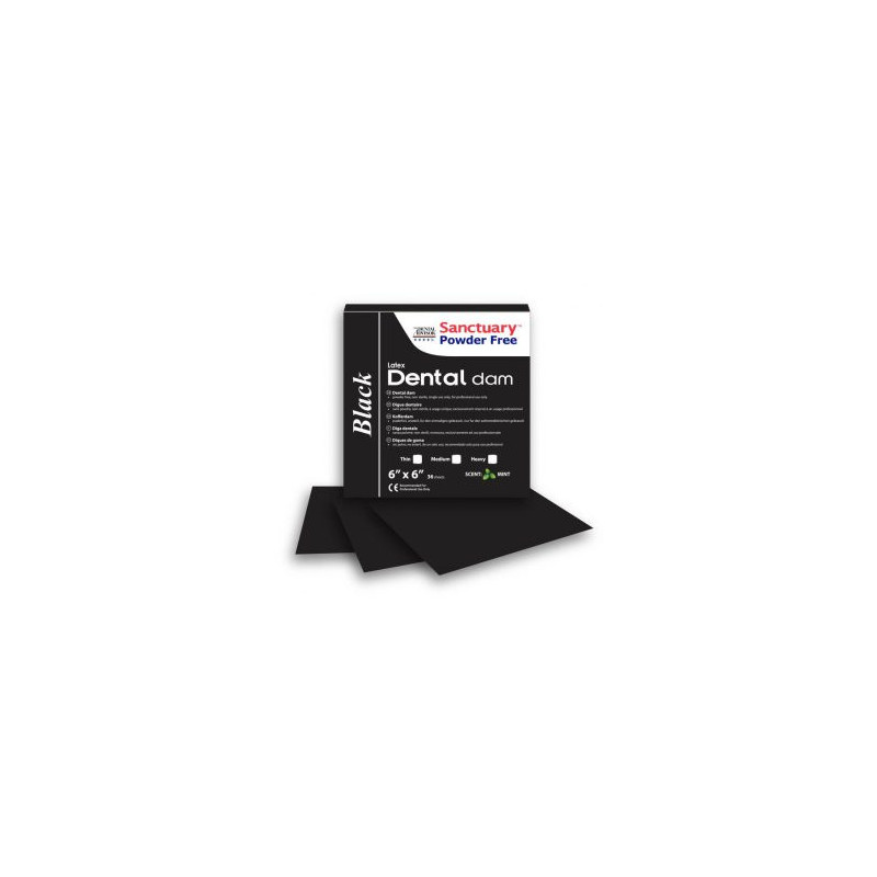 Sanctuary Rubber Dam Sheets Latex Medium Mint Black