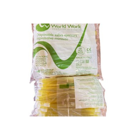 World Work Yellow Suction Tips 100pcs