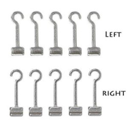 Curved Crimpable Hook Long Left and Right