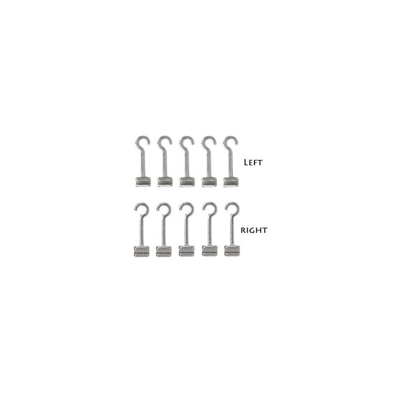 Curved Crimpable Hook Long Left and Right
