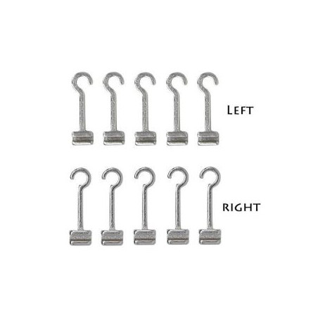 Curved Crimpable Hook Long Left and Right