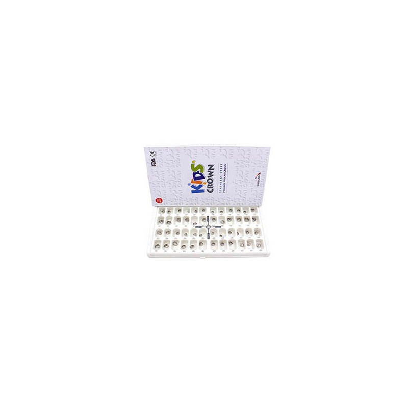 Kids Stainless Steel Crowns Kit 48pcs