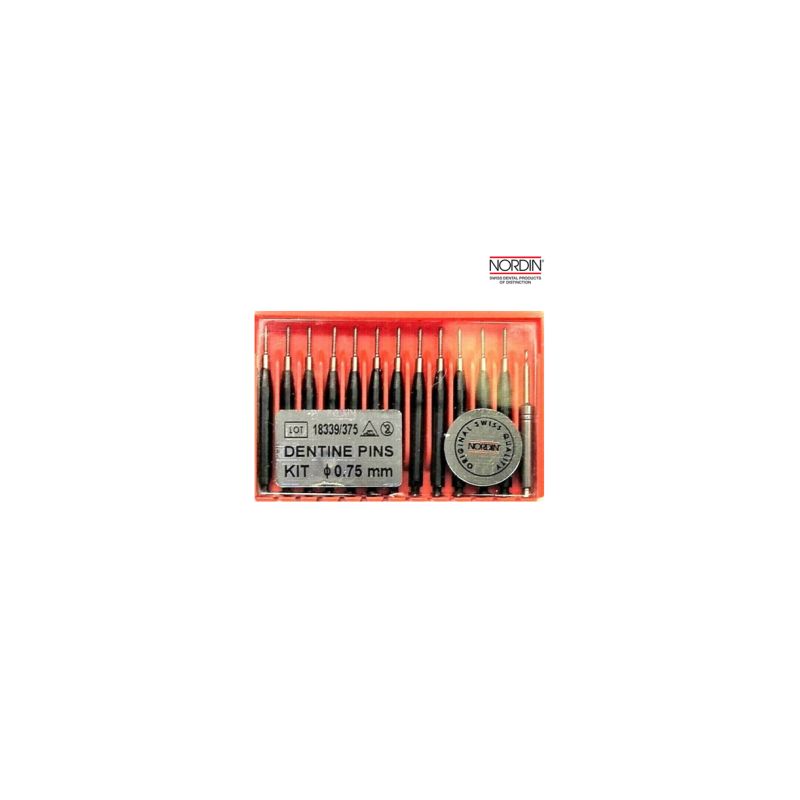 Nordin Amalgam Titanium Dentine Pins Refill, 0.75mm