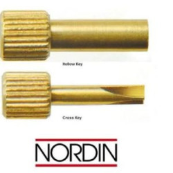 Nordin Gold Plated Hollow Key For Screw Post