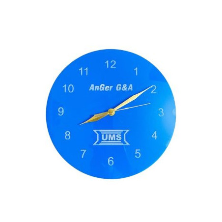 Anger Wall Clock Round Shape Blue