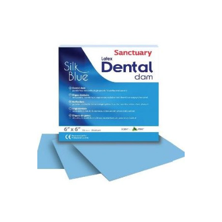 Sanctuary Silk Blue Rubber Dam Sheet 6*6 medium
